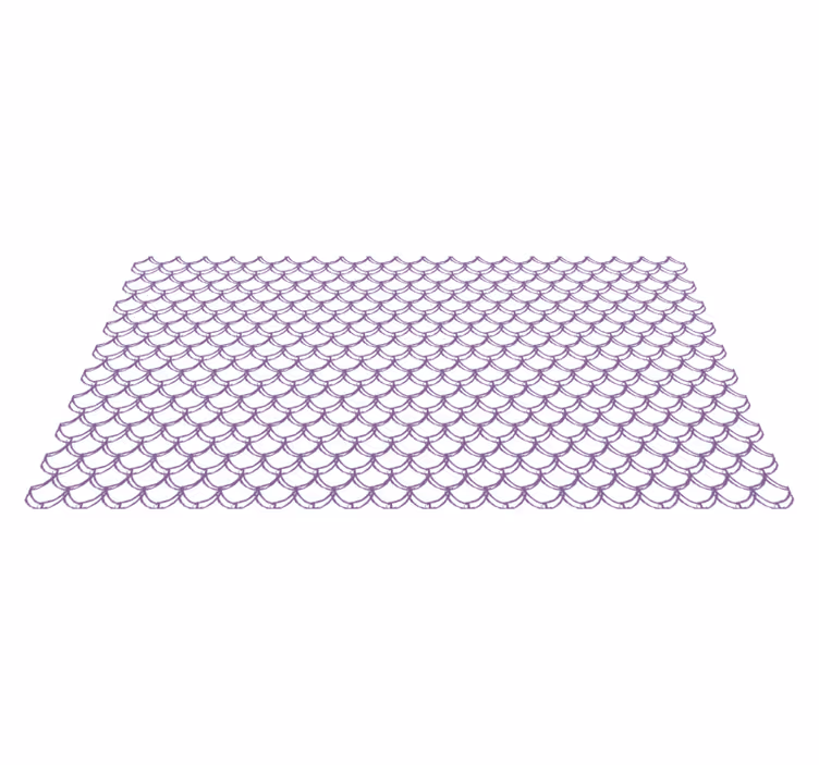 Scalloped purple pattern bathroom vinyl rug - TenStickers