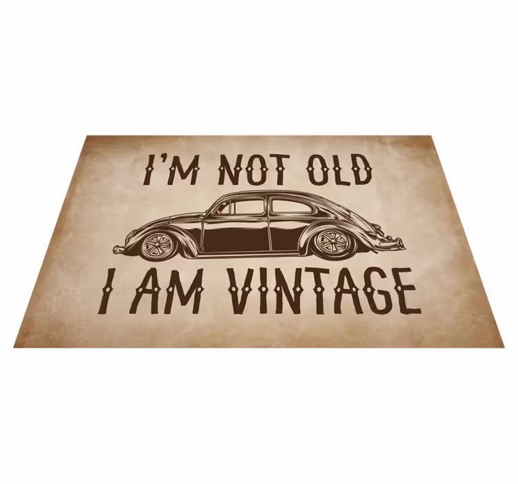I'm not old vintage vinyl rug - TenStickers