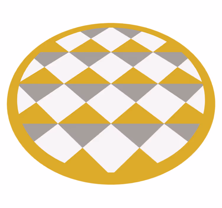 Diamond Pattern Circle geometric vinyl rug - TenStickers