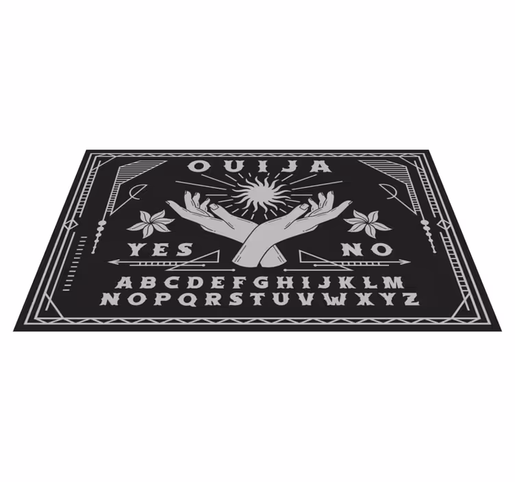 Ouija Hands Design world map vinyl rug - TenStickers