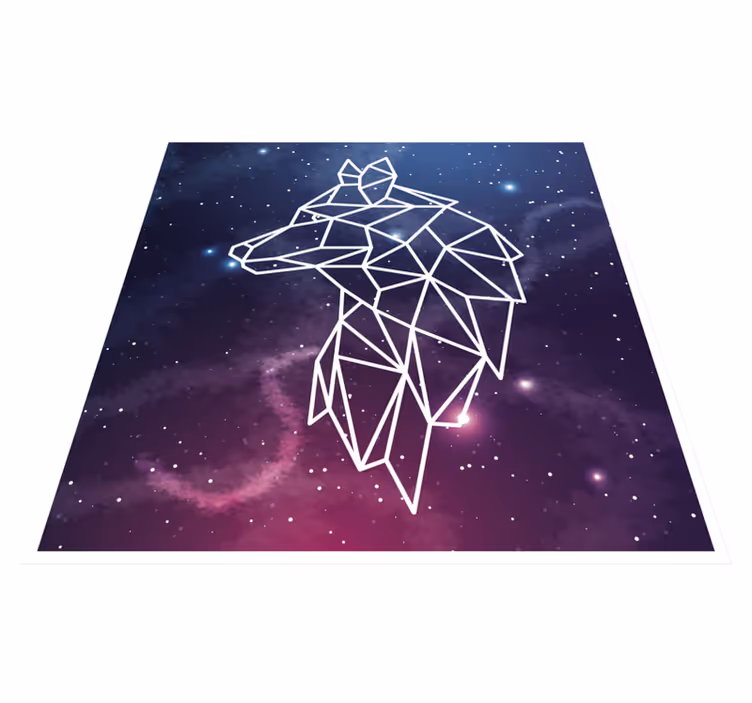 Geometric Bear Silhouette animal print vinyl rug - TenStickers
