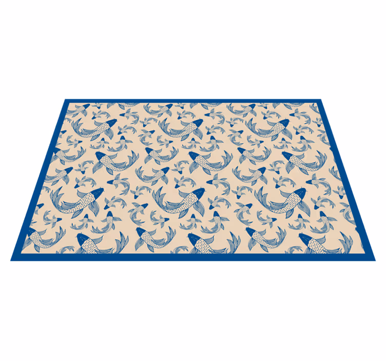Fish Patterns animal print vinyl rug - TenStickers