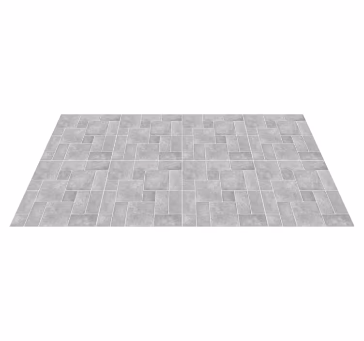 Gray Brick Pattern stone effect vinyl rug - TenStickers