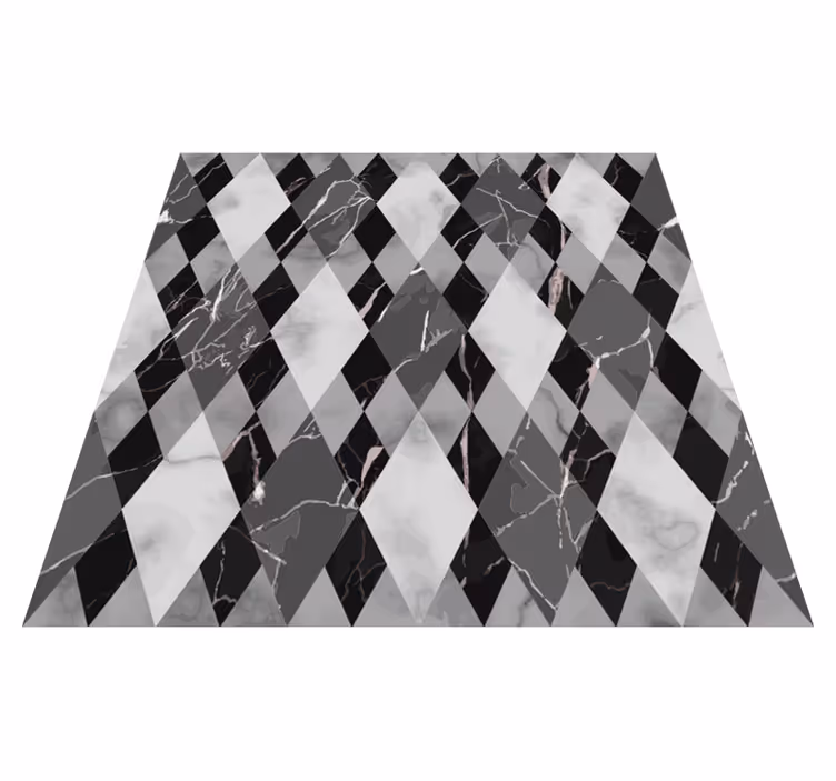 Marble vinyl rug diamond marble design - TenStickers