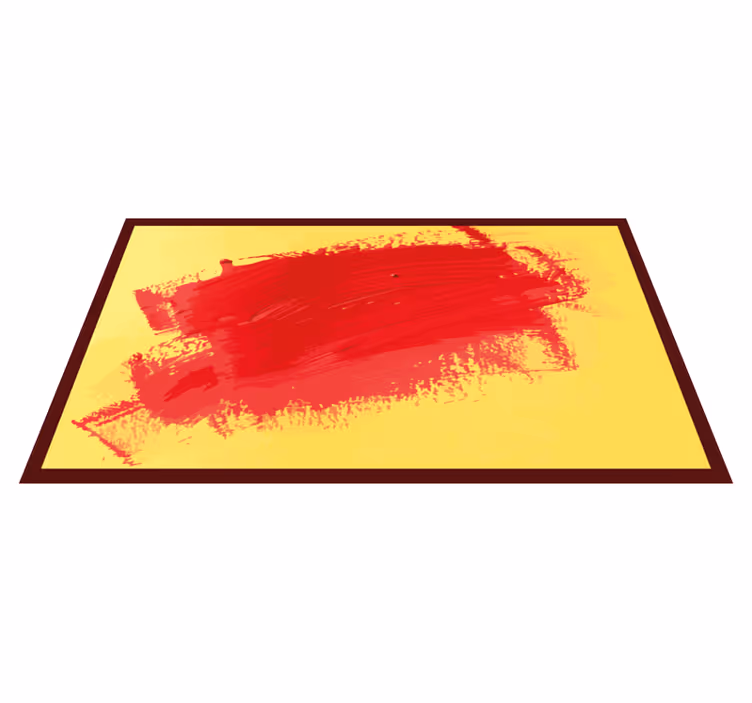 Vibrant brush strokes modern vinyl rug - TenStickers