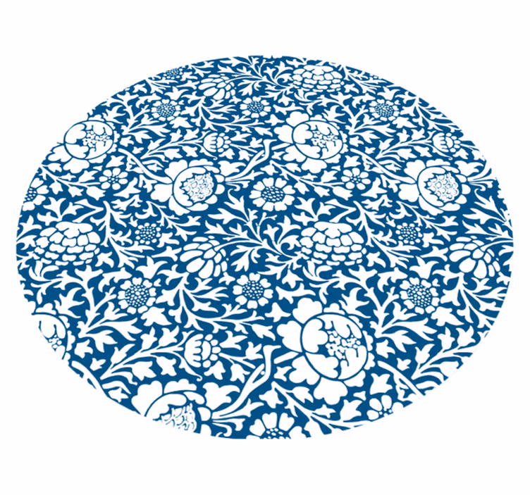 Floral vinyl rug in floral pattern style - TenStickers