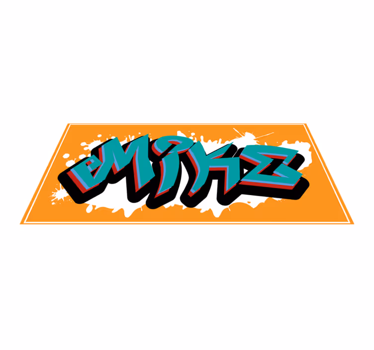 Name Artwork custom vinyl rug - TenStickers