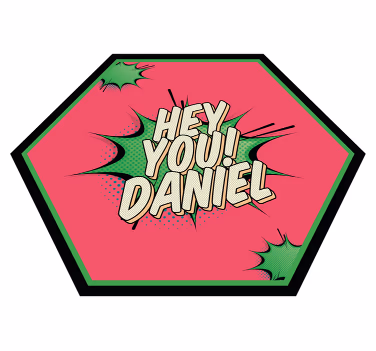 Comic Style Greeting custom vinyl rug - TenStickers