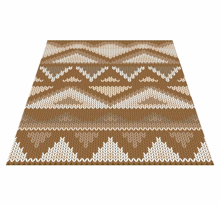 Knitted Motif ethnic vinyl rug - TenStickers