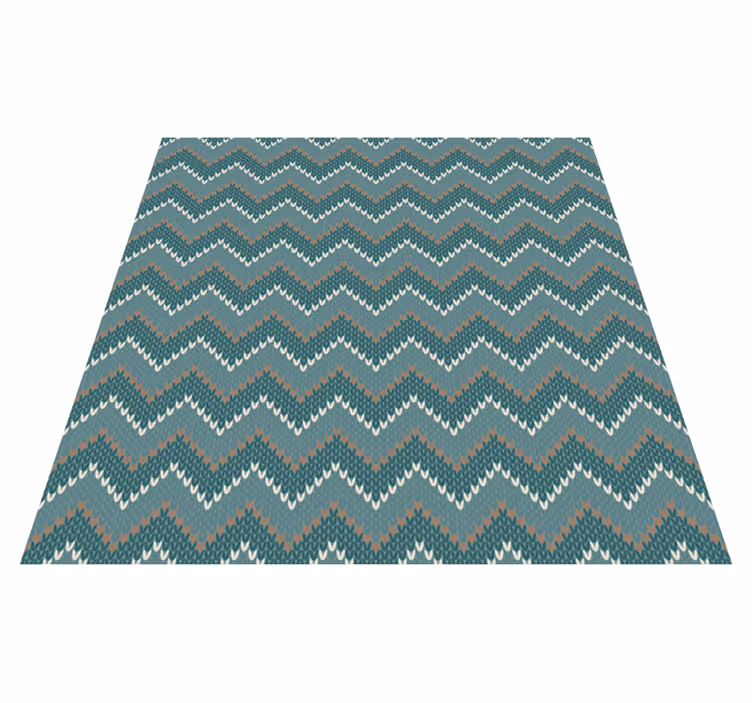 Chevron Wave Motif ethnic vinyl rug - TenStickers