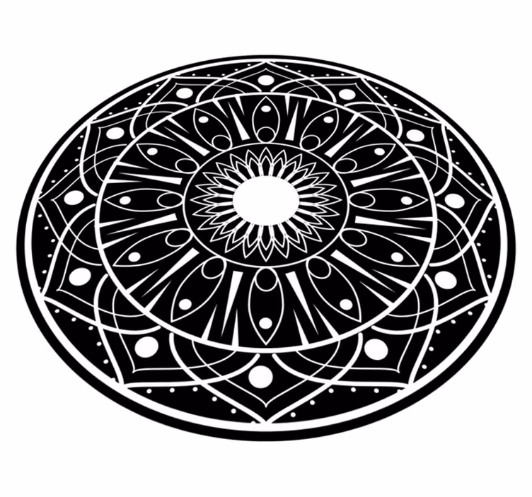 Mandala vinyl rug with intricate mandala design - TenStickers