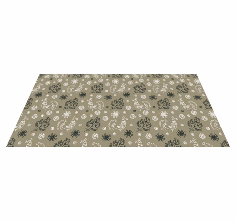 Charming Animal Motifs custom vinyl rug - TenStickers