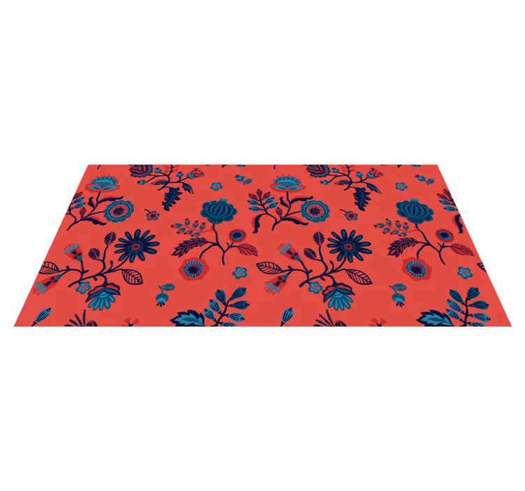 Lively Botanical Illustration floral vinyl rug - TenStickers