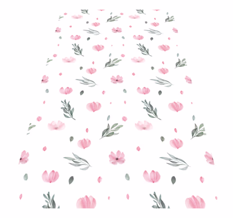 Delightful Botanical Illustrations floral vinyl rug - TenStickers