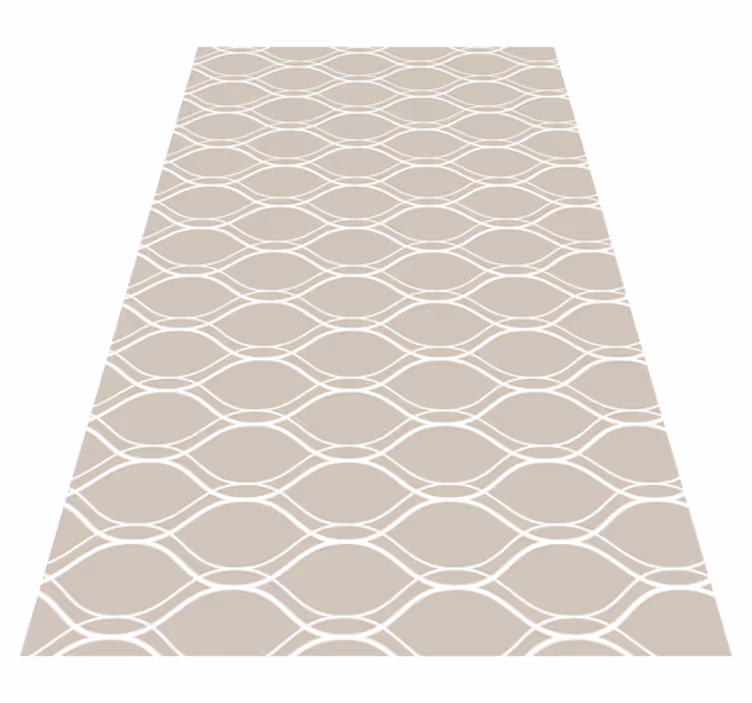 Curvy Line Motif textured vinyl rug - TenStickers