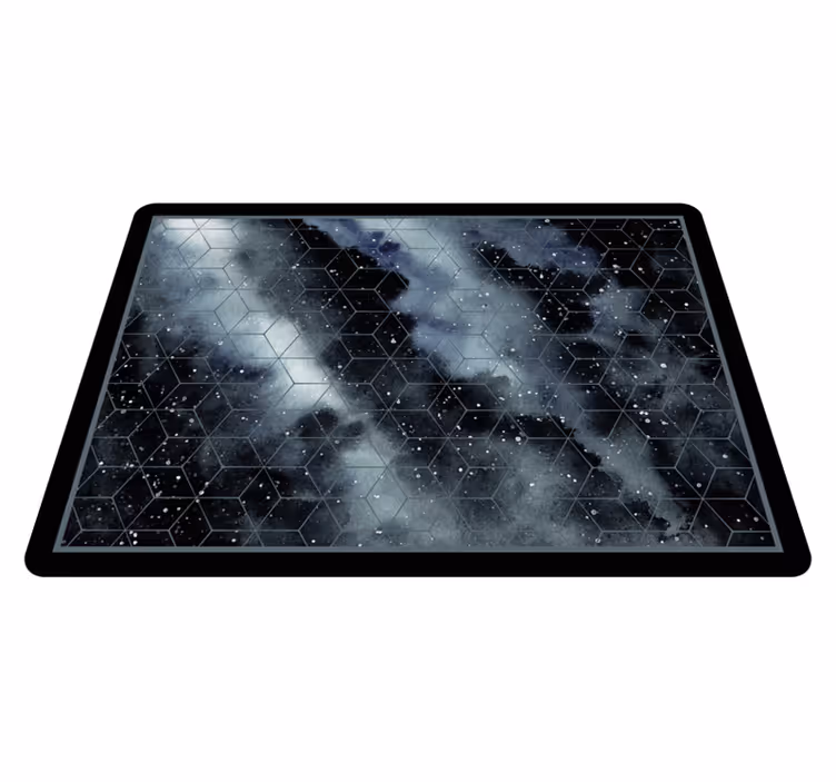Hexagonal galaxy pattern teen vinyl rug - TenStickers