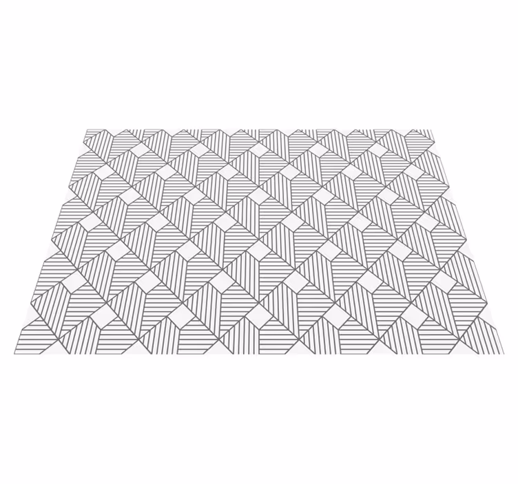 Grey patterned style geometric vinyl rug - TenStickers