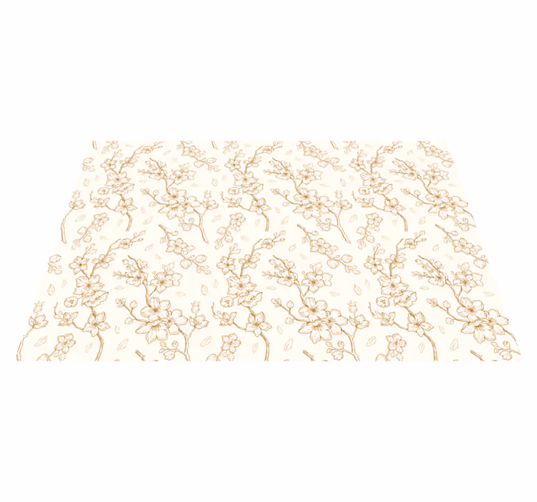 Blossom Branch Pattern floral vinyl rug - TenStickers