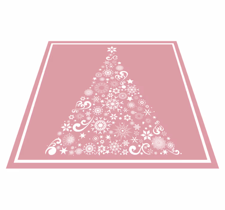 Festive Holiday Tree Christmas vinyl rug - TenStickers