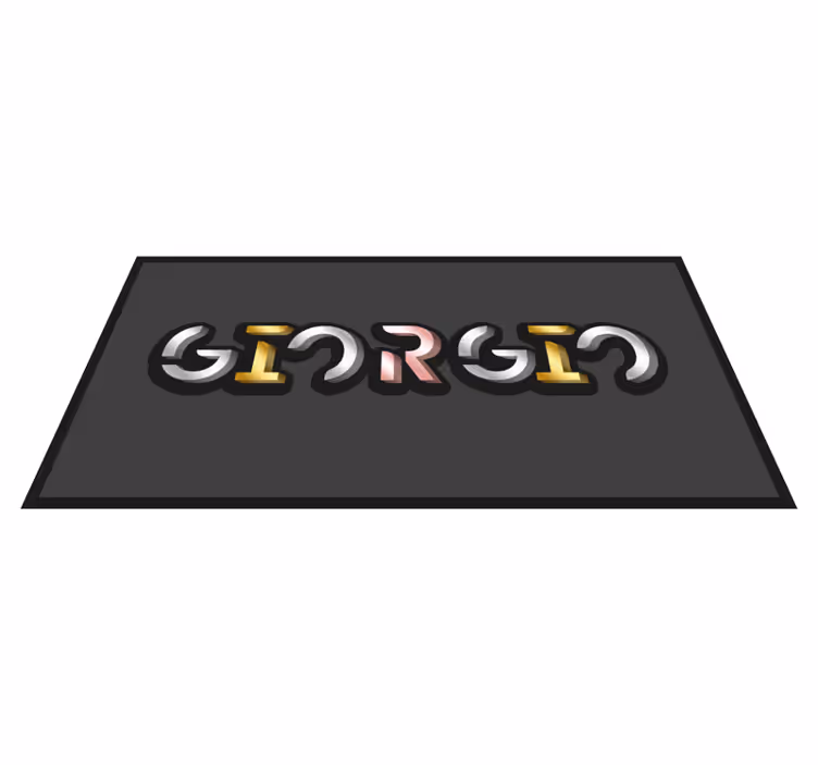 Custom vinyl rug personalized name design - TenStickers