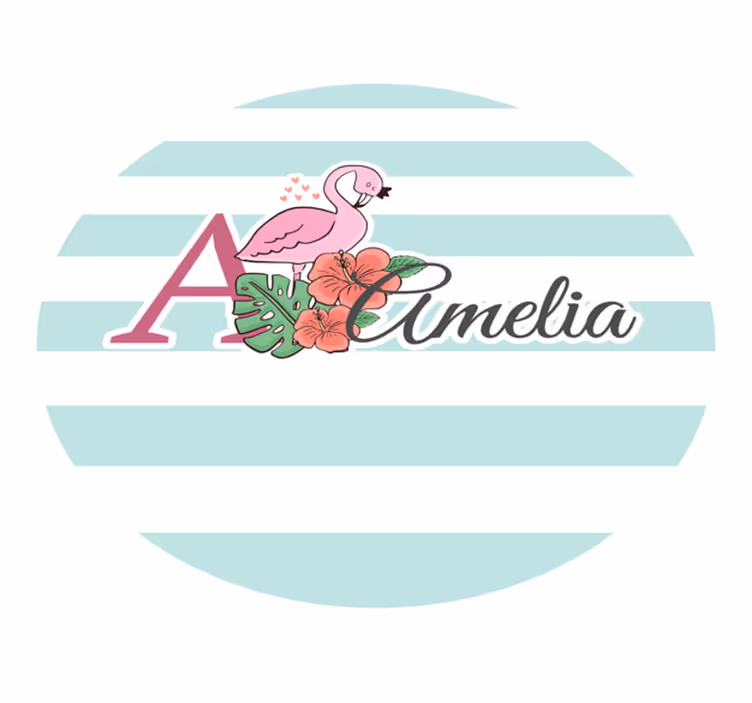 Flamingo Decor custom vinyl rug - TenStickers