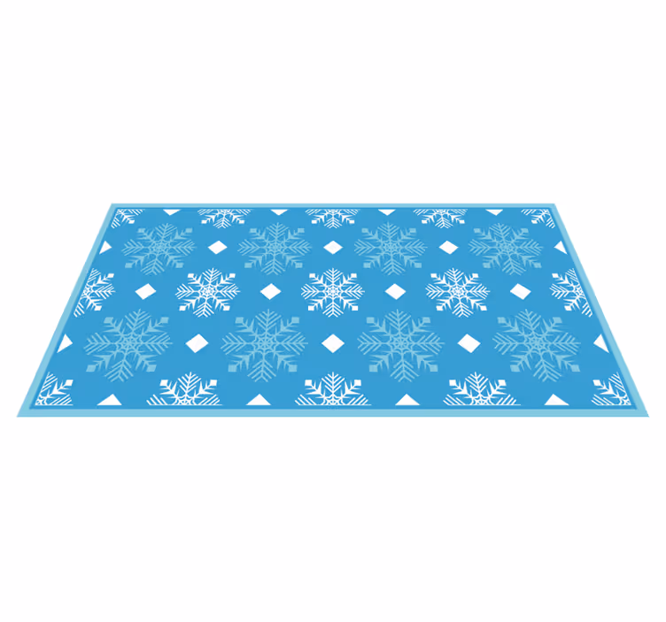 Snowflake Concept Christmas vinyl rug - TenStickers