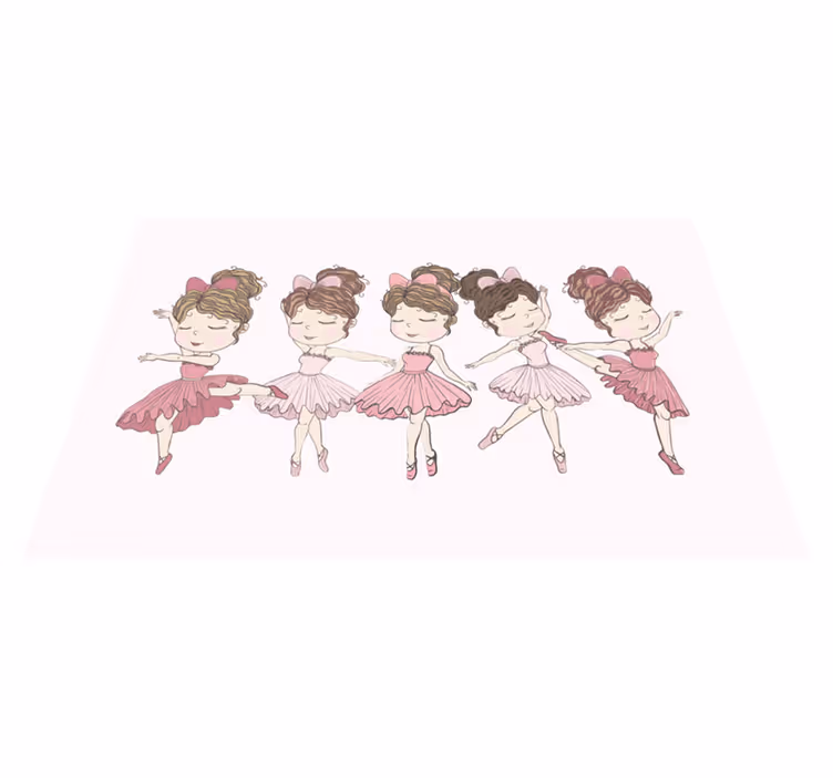 Ballet Dancers Showcase kids vinyl rug - TenStickers