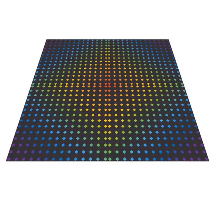 Rainbow diamond design teen vinyl rug - TenStickers