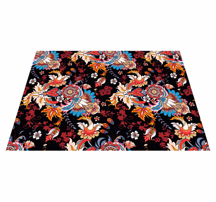 Botanical Inspiration mandala vinyl rug - TenStickers