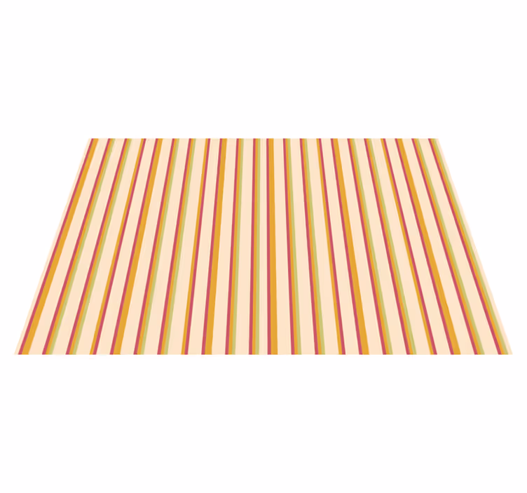 Striped vinyl rug multi-striped elegance - TenStickers
