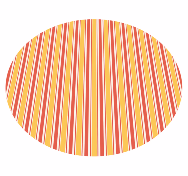 Yellow and purple striped vinyl rug - TenStickers