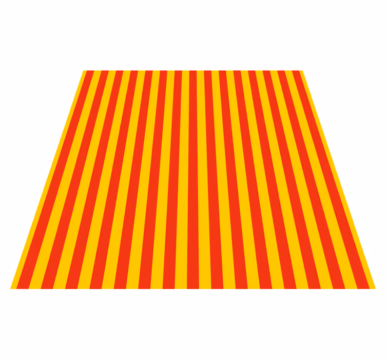 Vertical red and yellow striped vinyl rug - TenStickers