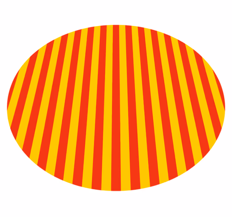 Striped vinyl rug in vibrant striped display - TenStickers