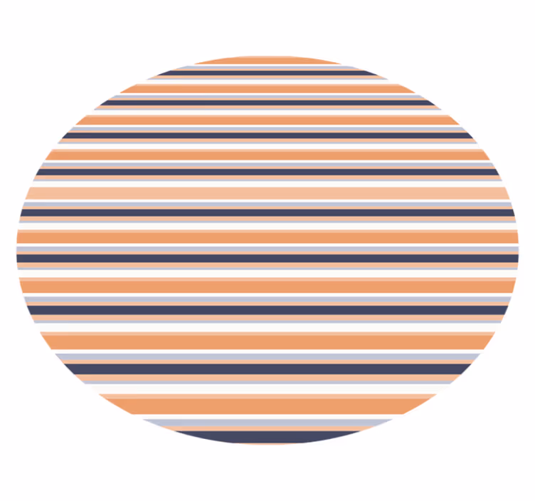 Striped vinyl rug striped circular motif - TenStickers