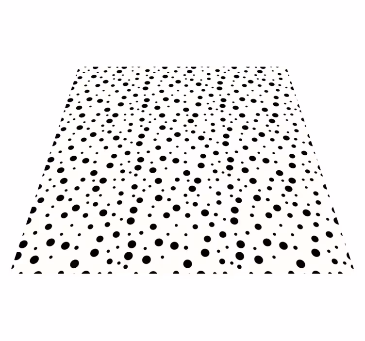 BLACK DOT PATTERN striped vinyl rug - TenStickers