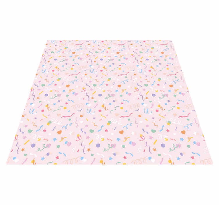Colorful Party Confetti nursery vinyl rug - TenStickers