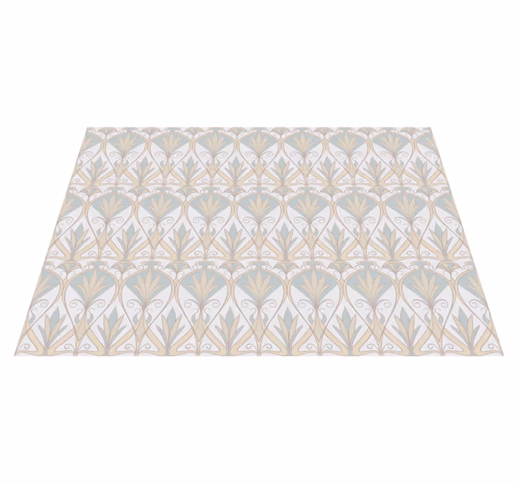 Elegant Floral Inspiration minimal vinyl rug - TenStickers