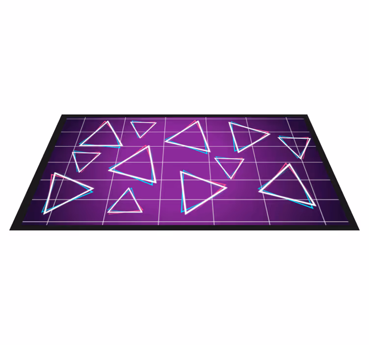 Vibrant Triangle Pattern geometric vinyl rug - TenStickers