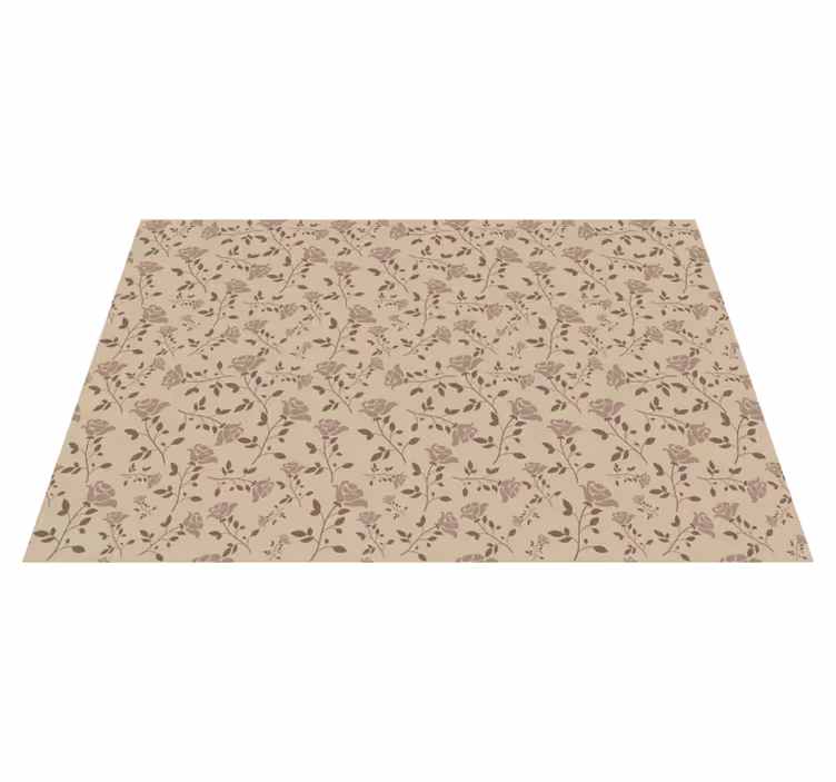 Delicate Floral Element floral vinyl rug - TenStickers