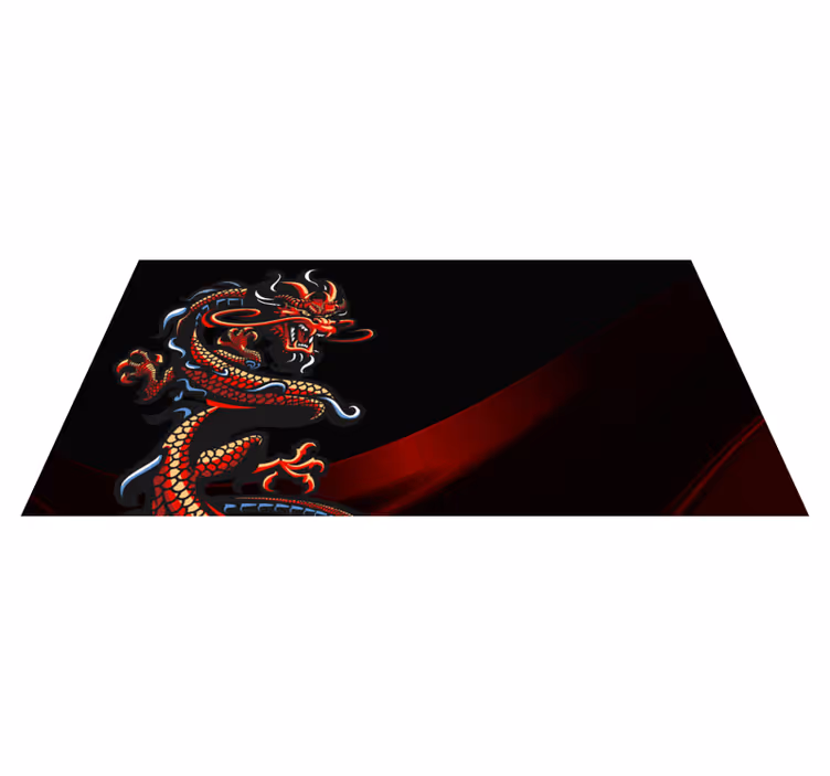 Dragon Illustration teen vinyl rug - TenStickers