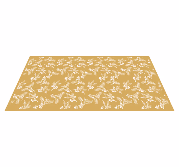 Elegant Hummingbirds Blossom nature vinyl rug - TenStickers