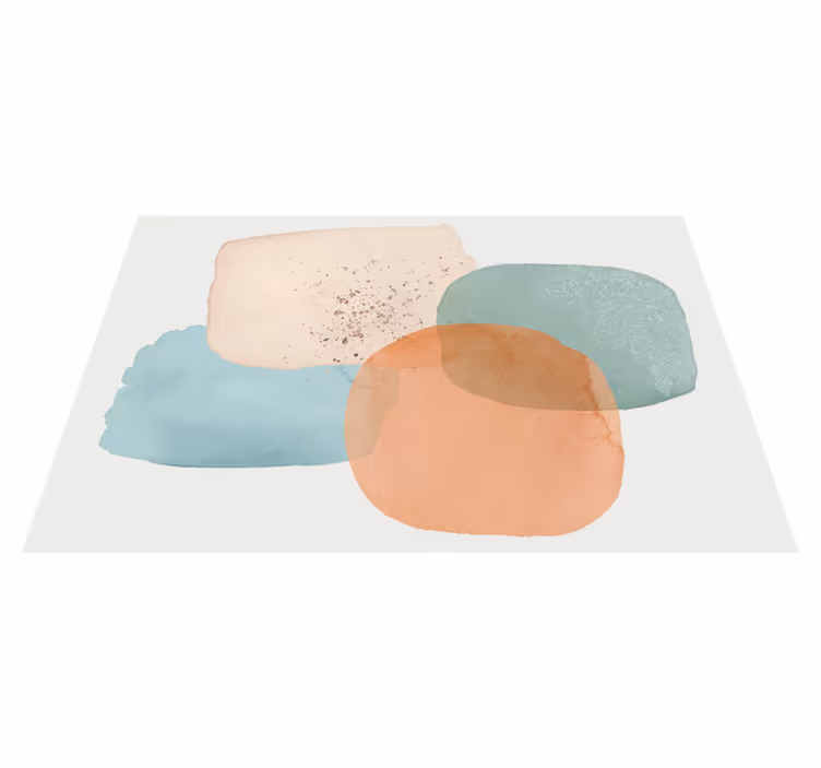 Aquarella overlays modern vinyl rug - TenStickers