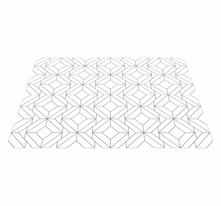 White Pattern geometric vinyl rug - TenStickers