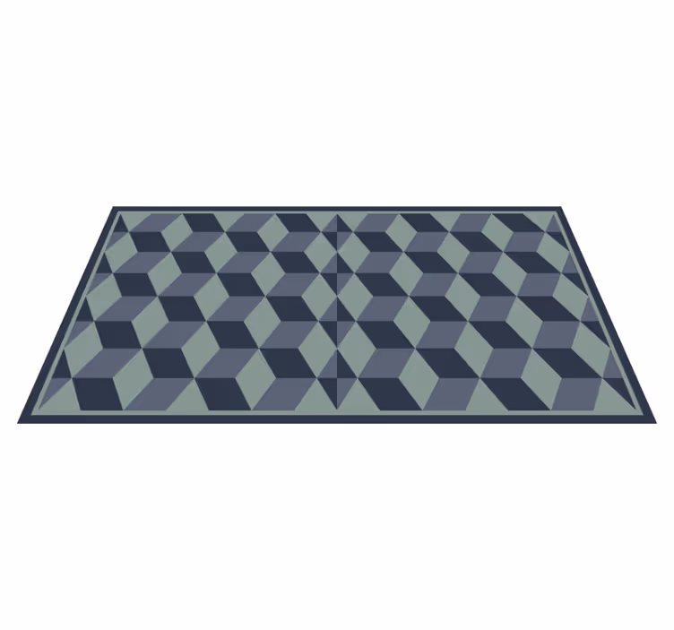 Cubic Pattern Play geometric vinyl rug - TenStickers
