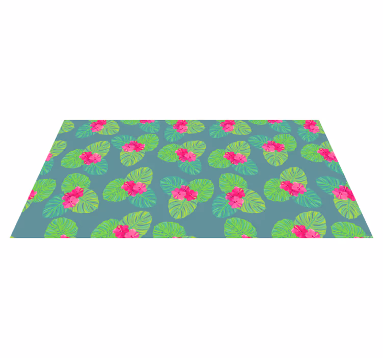 Exotic floral arrangement floral vinyl rug - TenStickers