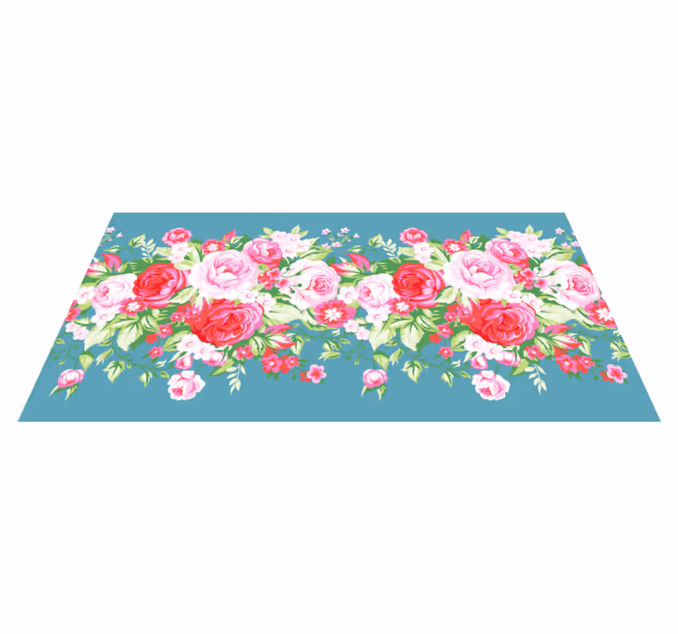 Flower Blossom Array Floral Rug - TenStickers