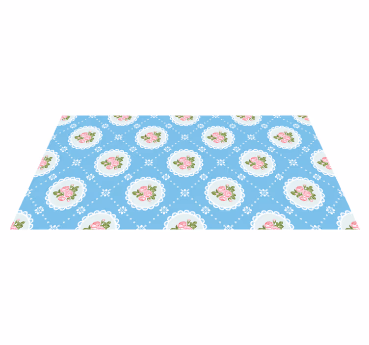 Floral Lace Pattern Retro Rug - TenStickers