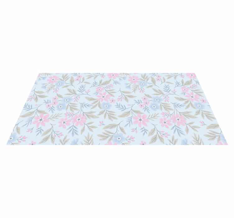 Floral Pastel Design flower rug - TenStickers