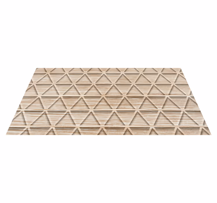 Geometric Triangle Design wood effect carpet - TenStickers