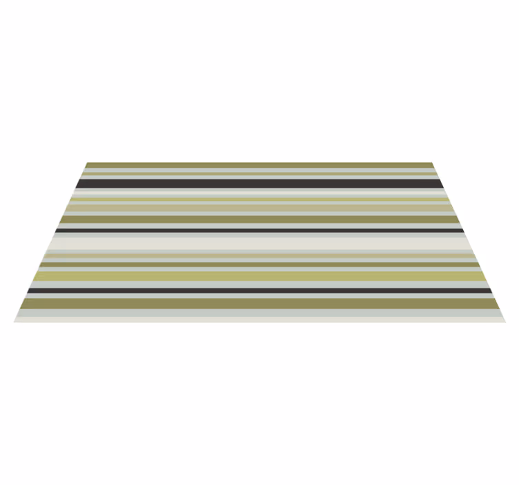 Shades of green lines geometric pattern carpet - TenStickers
